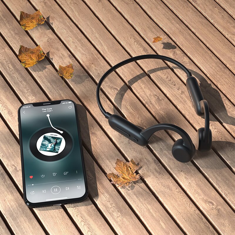 Écouteurs sans fil Bluetooth à Conduction osseuse, casque d&#39;écoute étanche avec Microphone, mémoire de 8 go, natation, Sport, musique, TWS, IPX8