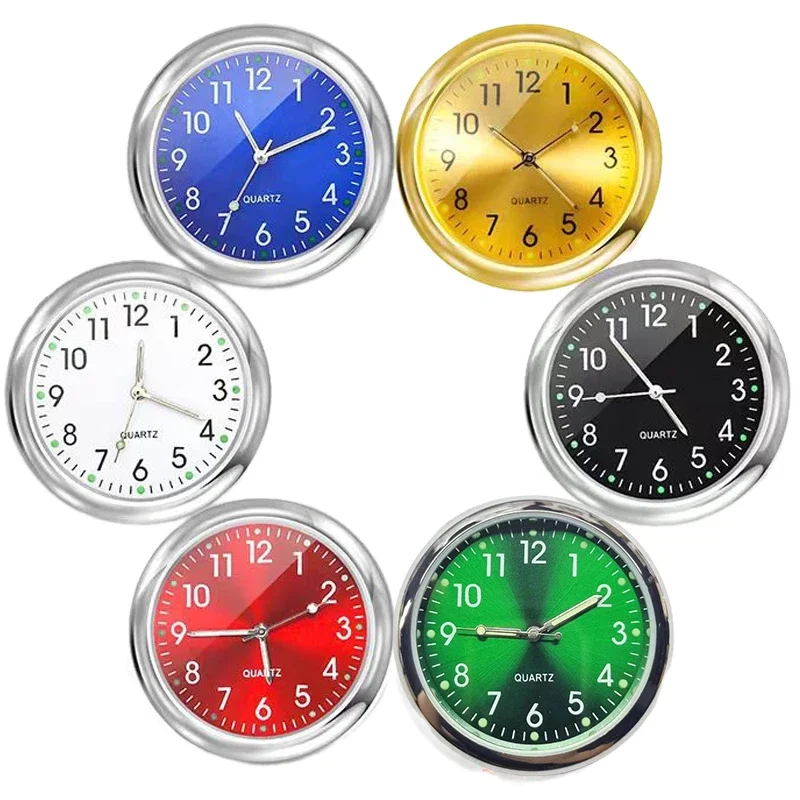 Mini Car Klok 40Mm Lichtgevende Lichtgevende Klok Auto Digitaal Elektronisch Horloge Quartz Klokken Auto Interieur Accessoires