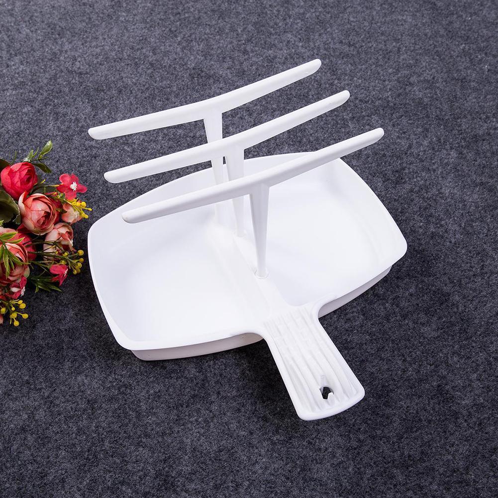 White Plastic Barbecue Grill Microwave Grill Kitchen Household Cooking Tray Baking Stove Bacon I5T1