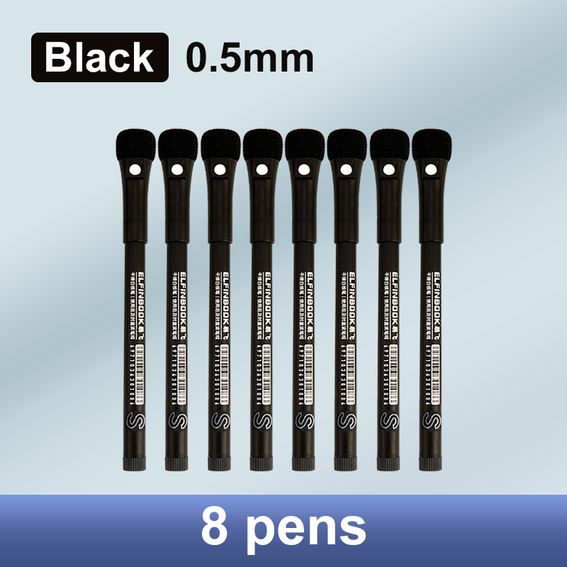 8 farger 0.5mm magnetiske whiteboardpenner med tørrslett, kontor, skole, hvit tavle, skrivesaker, ekstra fin spiss, fargepenner: Gul