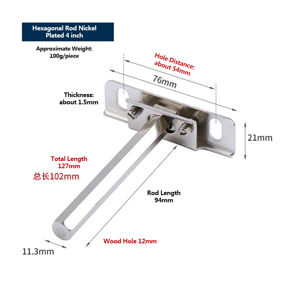 1Pcs DIY Invisible Floating Shelf Brackets Adjustable Blind Shelf Floating Support Brackets Concealed Mount for Home Wall: Hexagonal-4 inch