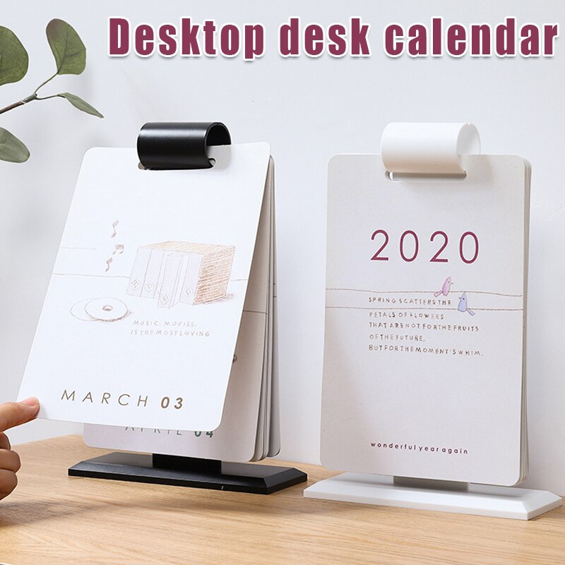 Desk Calendar Yearly Flip Calendar Daily Planners with Hanging Mount THIN889
