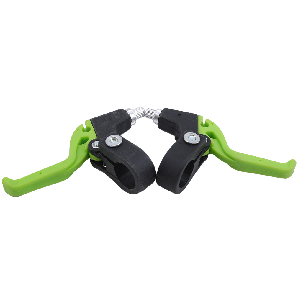 Un par de pastillas de freno de bicicleta de carretera y de montaña pastillas de freno de bicicleta soporte de freno en V Mango de freno de bicicleta accesorios de ciclismo duraderos: black green