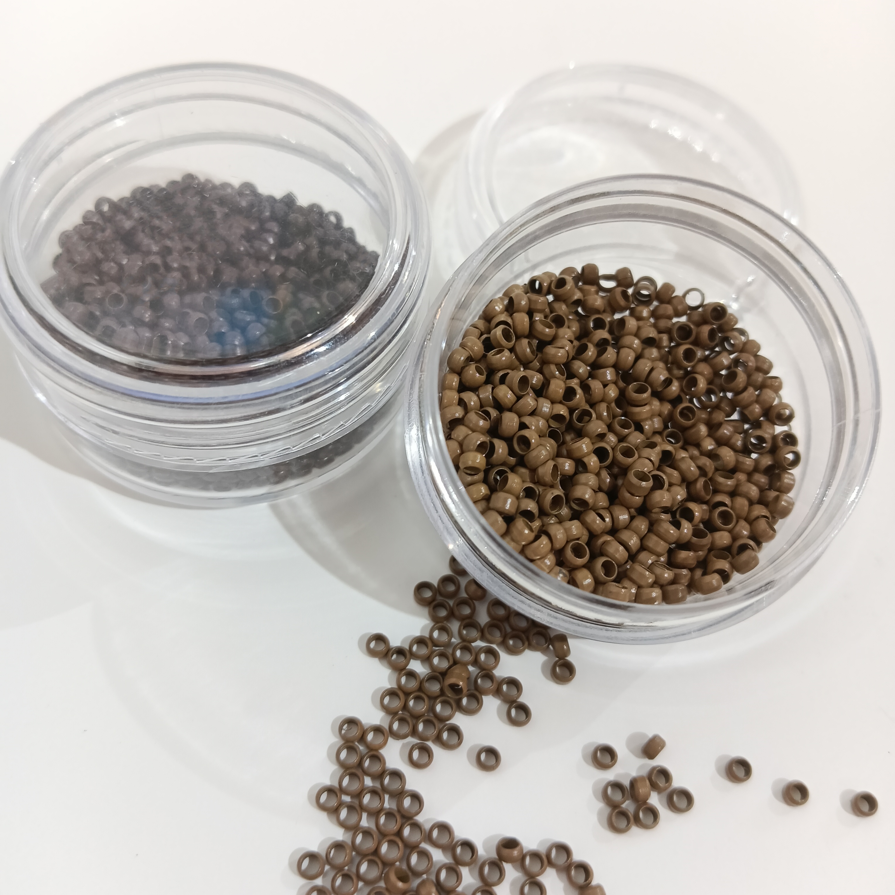 Perles pour extensions capillaires, en cuivre, nano anneaux, 1000 pièces, 2.5mm