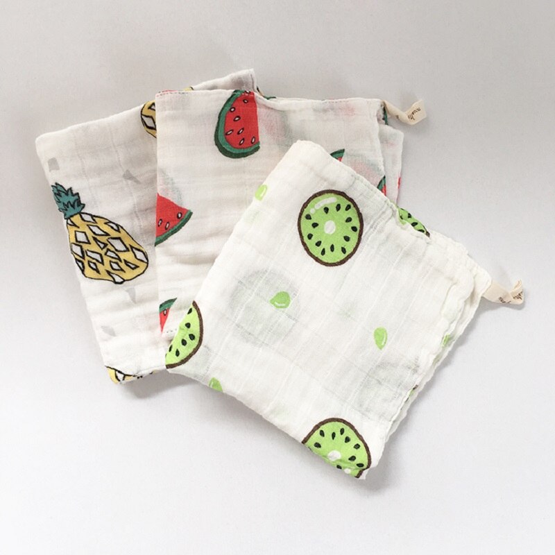 Baby håndklæde muslin gaze firkanter bomuld spædbarn håndklæder bebes ansigt nyfødt vaskeklud pige dreng fodring født tørre vaske klud