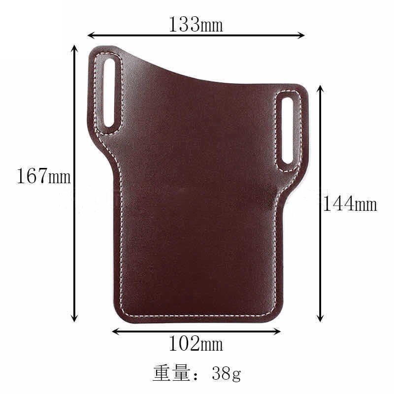 Mannen Mobiel Loop Holster Case Riem Taille Tas Rekwisieten Lederen Portemonnee Telefoon Portemonnee Case