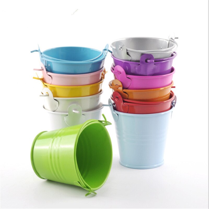 Mini metalen emmer bruiloft verjaardag bruids babyshower vrijgezellenfeest snoepdoos bloempot tafel middelpunt decoratie-s