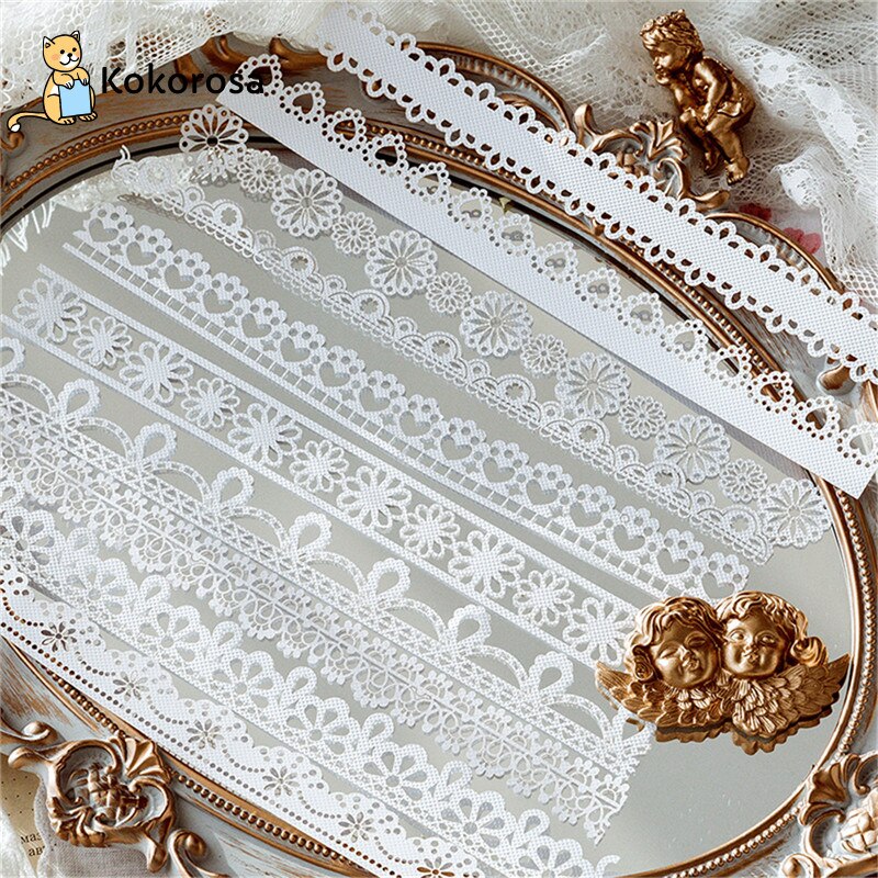 Kokorosa Lace Paper Hollow Tableware Decoration Packaging Pattern Round Windowed Square Door Scrapbook Paper Wrapping Paper