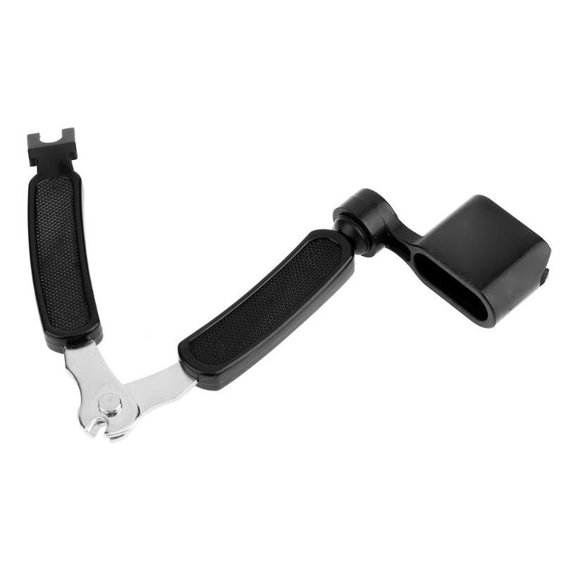 6x akoestische gitaar brug snaar spijker pinnen & 1x 3 in 1 gitaar pen snaar winder + snaar pin trekker + snaar knipper