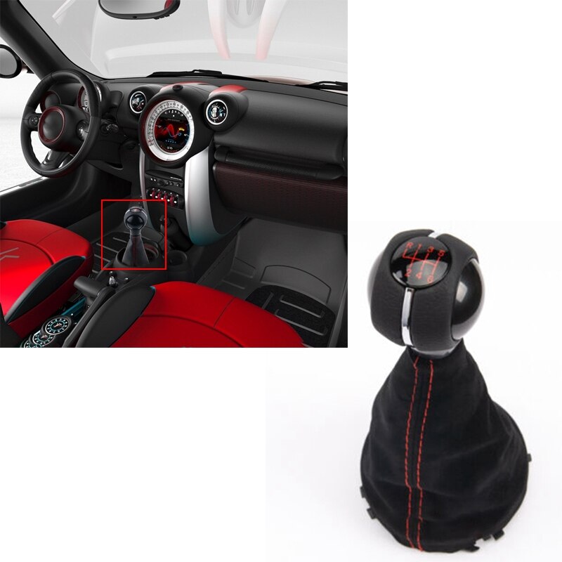Pommeau de levier de vitesse manuel 6 vitesses manette de vitesse cache guêtre pour Mini Cooper F55 F56 F54 F60 7641999