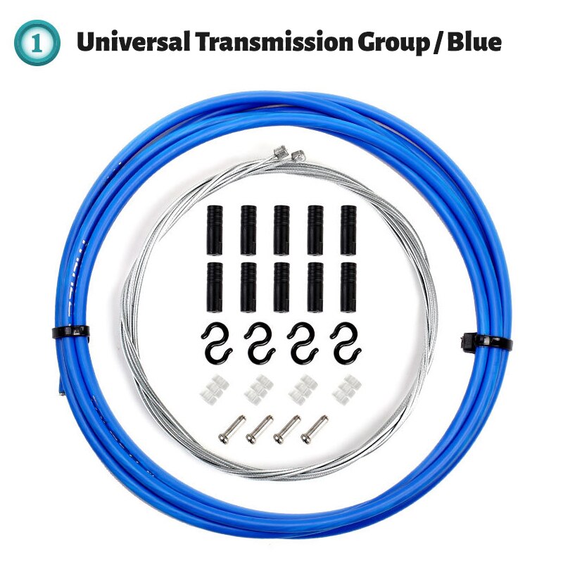 1 Set Front/ Rear Brake Gear Cable For MTB Road Bicycle Brake Line Bicycle Speed Line Fixed Gear Shifter Gear Brake Cable Cores: blue