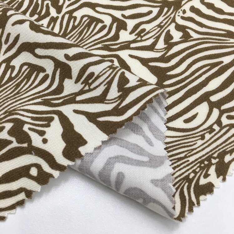 Spot Rayon Fine Twill Printed Fabric Zebra Printed Fabric Suspender Top Dress Fabric
