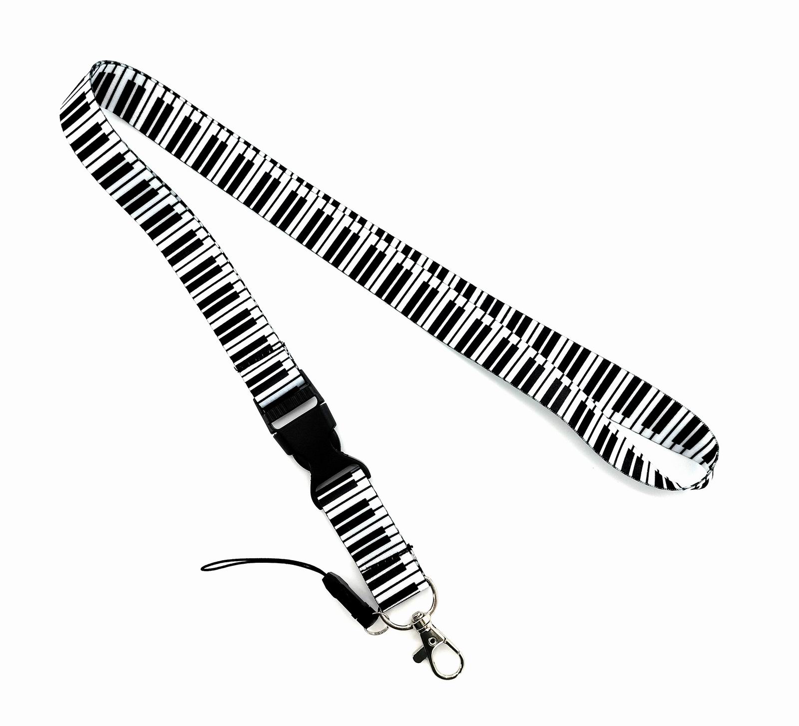 Llaveros de identificación de teléfono con cordón de nota salvaje de , patrón decorativo de tablero de ajedrez blanco y negro, cadena de billetera, llavero de colección de: Plata / Gris