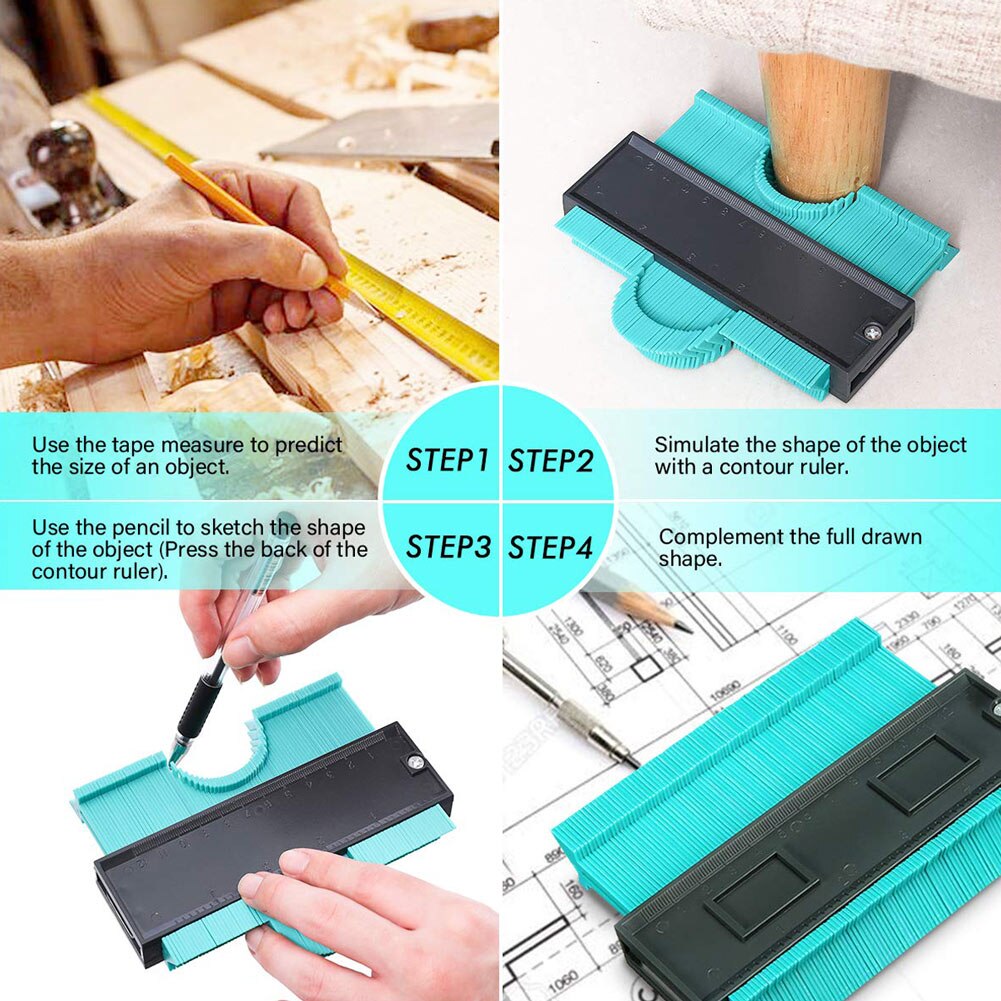 Contour Gauge Irregular Profile Measurement Ruler Contour Measuring Tools HYD88