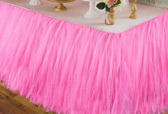 Hochzeit Party Tüll Ballettröckchen Tisch Felsen Geburtstag Baby Dusche Hochzeit Tisch Dekorationen Diy Handwerk Liefert: Rosa