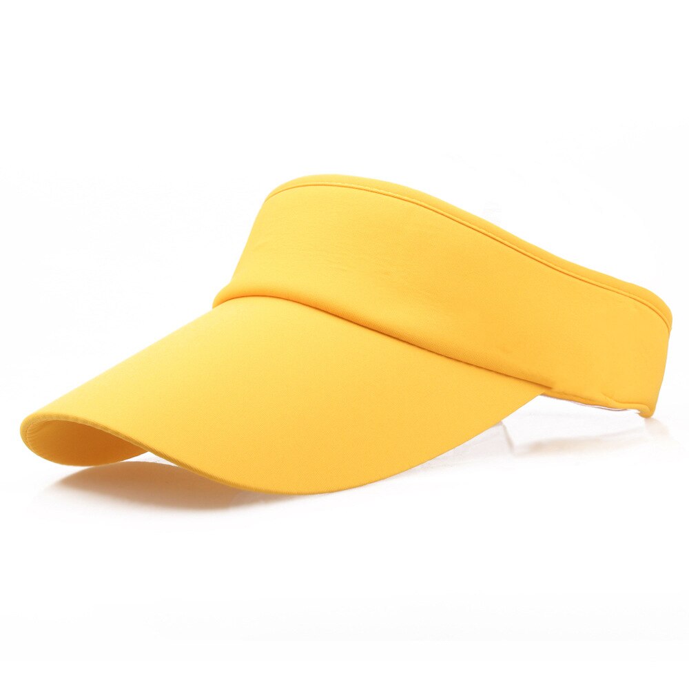 Chapeau unisexe, visière solaire de sport, pour la plage, pour hommes et femmes, Golf, Tennis, été, voyage, extérieur,: YELLOW