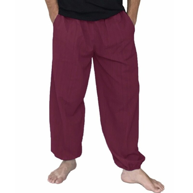 Miesten haaremihousut kesäiset roikkuvat puuvillahousut miesten housut plus kokoiset housut housut miesten lenkkeilijät jalkahousut