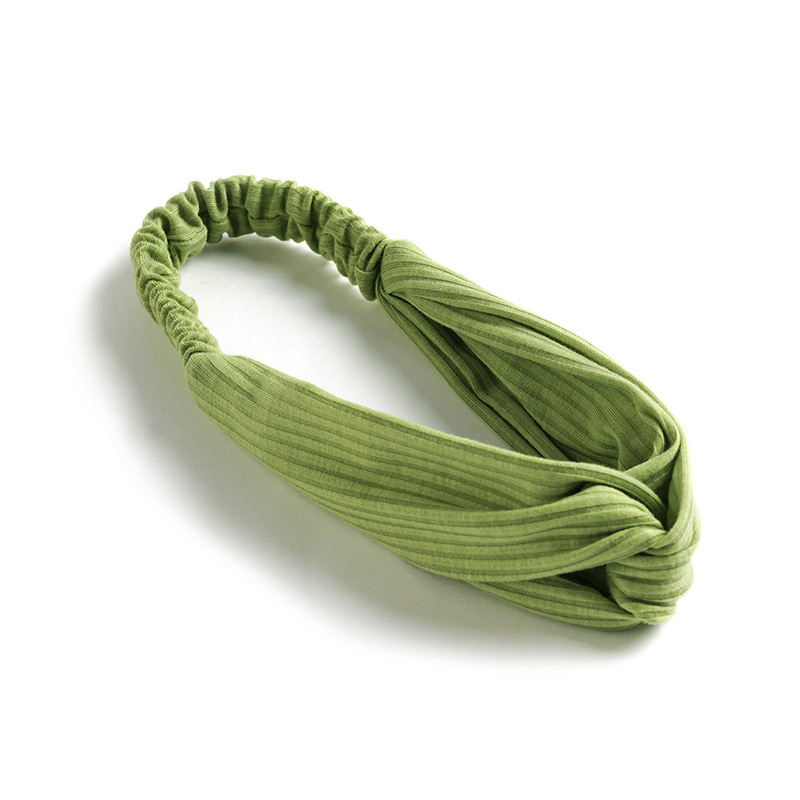 Gebreide Katoenen Knoop Cross Hoofdband Voor Vrouwen Hoofdband Meisjes Haar Accessoires Hoofddeksels Elastische Haarband Haaraccessoires
