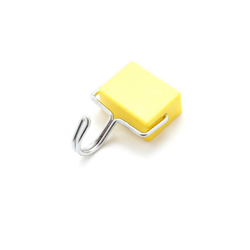 1 PCS Magnetic hooks Rugged mini heavy-duty hanger key rack locker wall rack hook for home kitchen refrigerator hook: Yellow