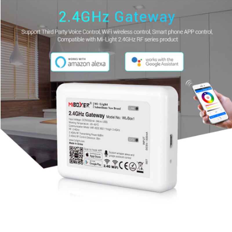 AC 85-240V Mi Light RGB CCT dimmable 2.4G LED Downlight Round Panel Ceiling Lamp Aluminum 6W 12W 15W RGBW led recessed downlight: WL-Box1