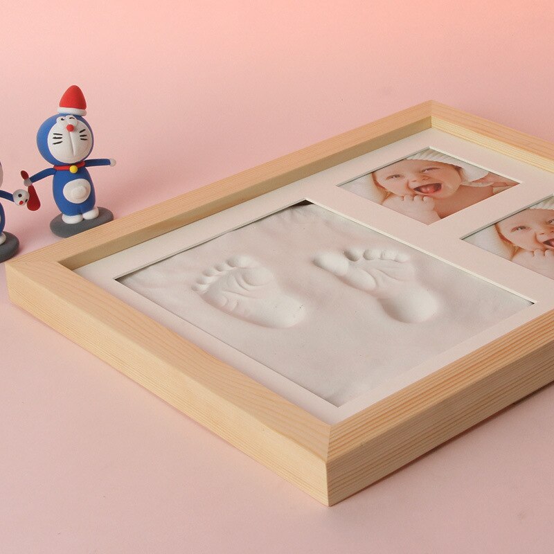 Baby hånd & fod print hænder fødder skimmel maker bebe baby fotoramme med dækning fingeraftryk mudder sæt baby vækst mindesmærke