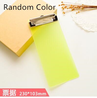Transparent Plastic Clipboard Writing Board Note File Splint Bill Folder A4 A5 Document Holders Office Stationery Clamp Pad: white