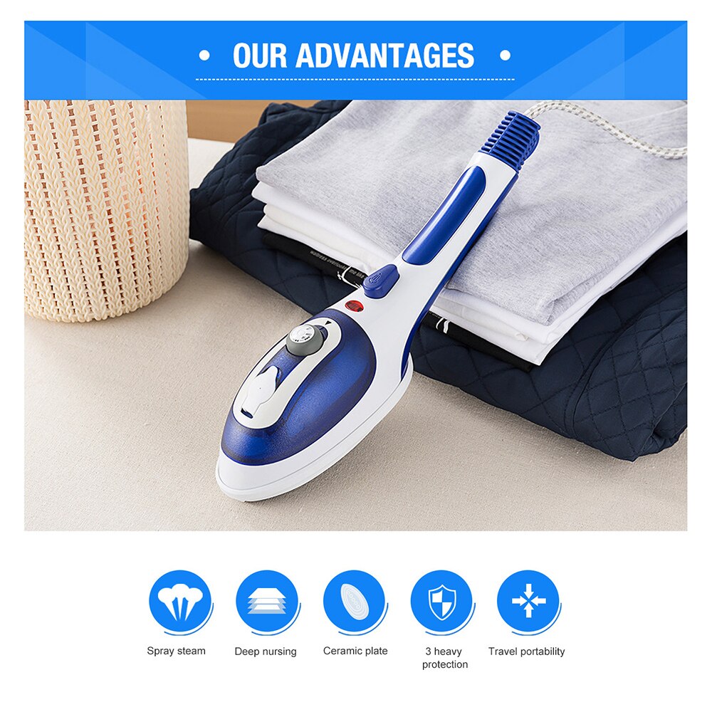 Handheld Garment Steamer Portable Clothes Steamer with Temperature Control Home Travelling Fast-Heat Steam Iron Ironing Machine