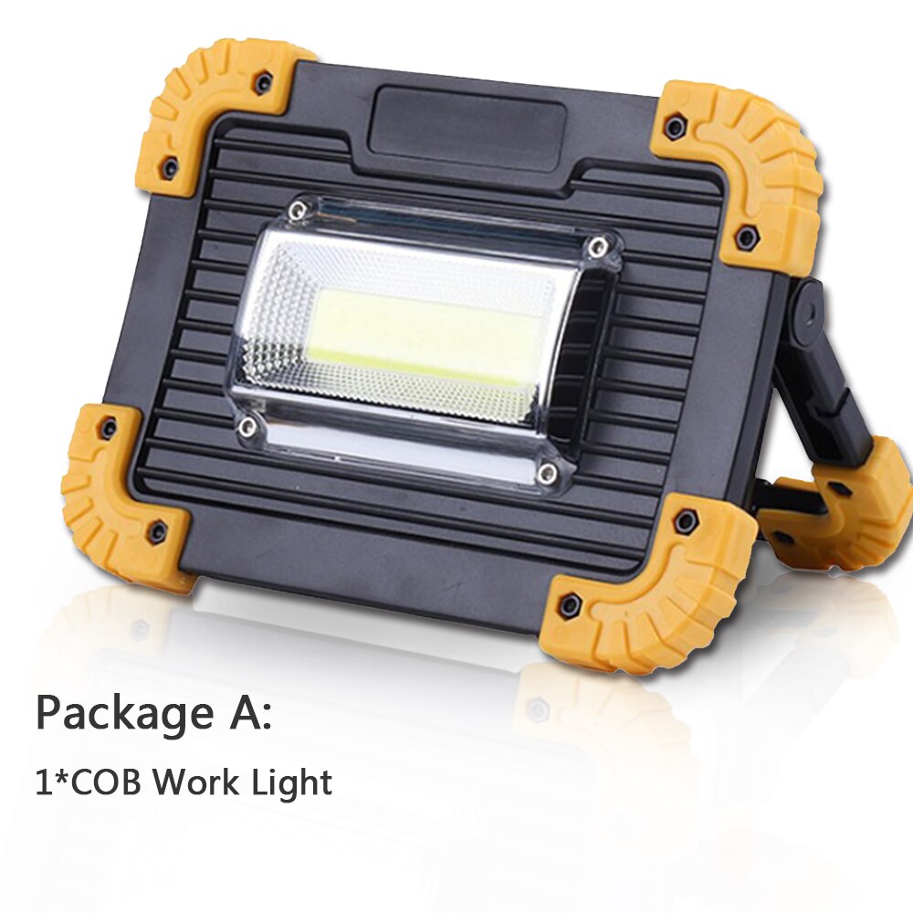 COB Work Lamp LED Portable Lantern Waterproof 4-Mode Emergency Portable Spotlight Rechargeable Floodlight for Camping Light: A