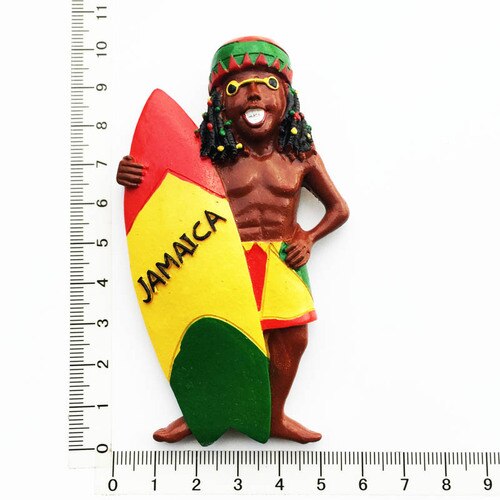 Jamaica Koelkast Magneten Toeristische Souvenirs Vuile Gevlochten Hand Drum Surfen Decoratieve Hars Ambachten Home Decor: B