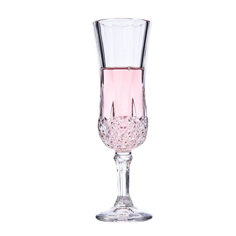 Europæisk stil krystal diamant mønster bæger hus ehold drikke kop vinglas vintage udskåret rødvinsglas runde