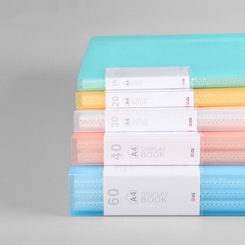 A4 information booklet 10/20/30/40 Pockets multifunctional folder pocket file folder stationery office school supplies