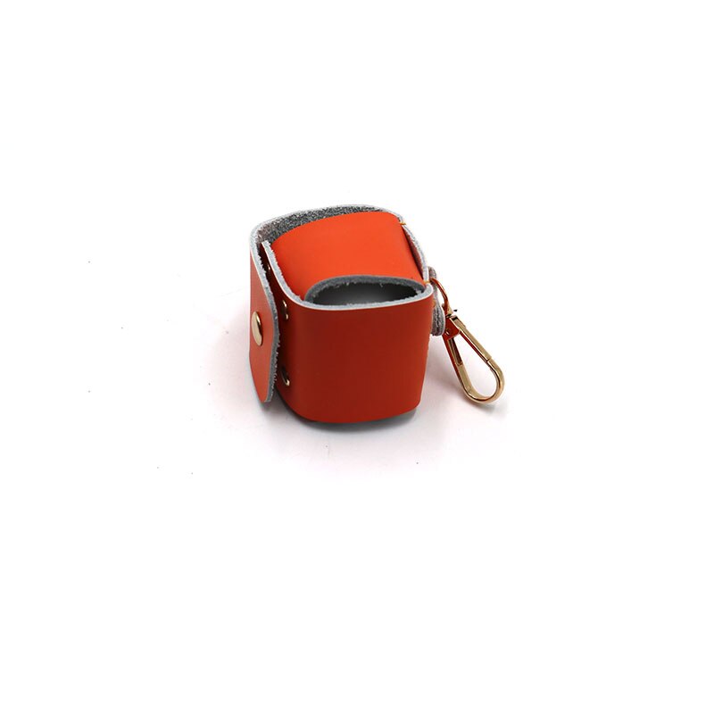 Portable Golf Balls Holder Storage 1 Ball Leather Golf Pouch Carrier Golf Pouch Bag Ball Holder: Orange