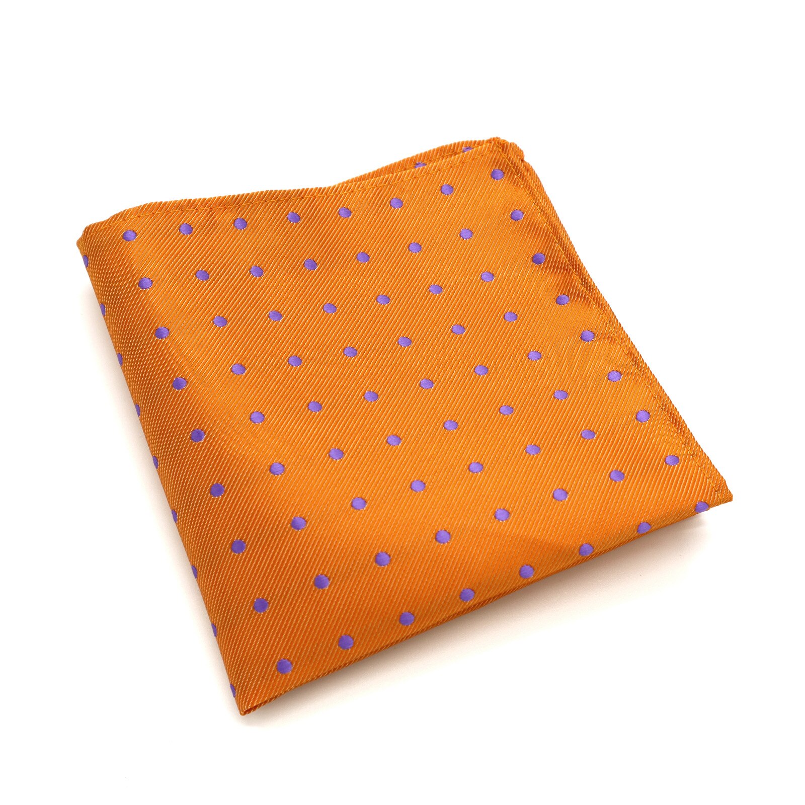 Mens 100% Silk Handkerchief Plaids Paisley Polka Dots Pocket Squares For Suits Jackets Wedding Party pick from 20 Patterns: F018 POLKA DOTS