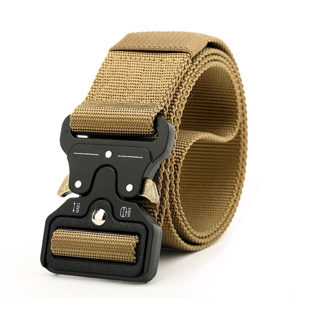 125x 3,8 cm Multi-funktion Armee Grün Gürtel Nylon Schnell trocknend draussen-Männer Sport Schnalle Straße Stil cool für Männer: Braun
