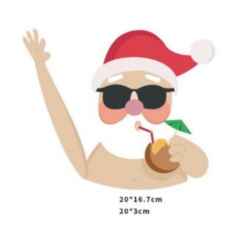 Samochód tylna wycieraczka boże narodzenie santa Claus macha ramię naklejki na wycieraczki naklejki samochodowe stylizacji dekoracyjne naklejki wycieraczki samochodowe naklejki na ścianie domu: I