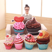 Oreiller en peluche rose pour tasse, Fruits, cerises, Biscuit, Cholocate, cœur rouge, gâteau, décoration pour dames pour filles