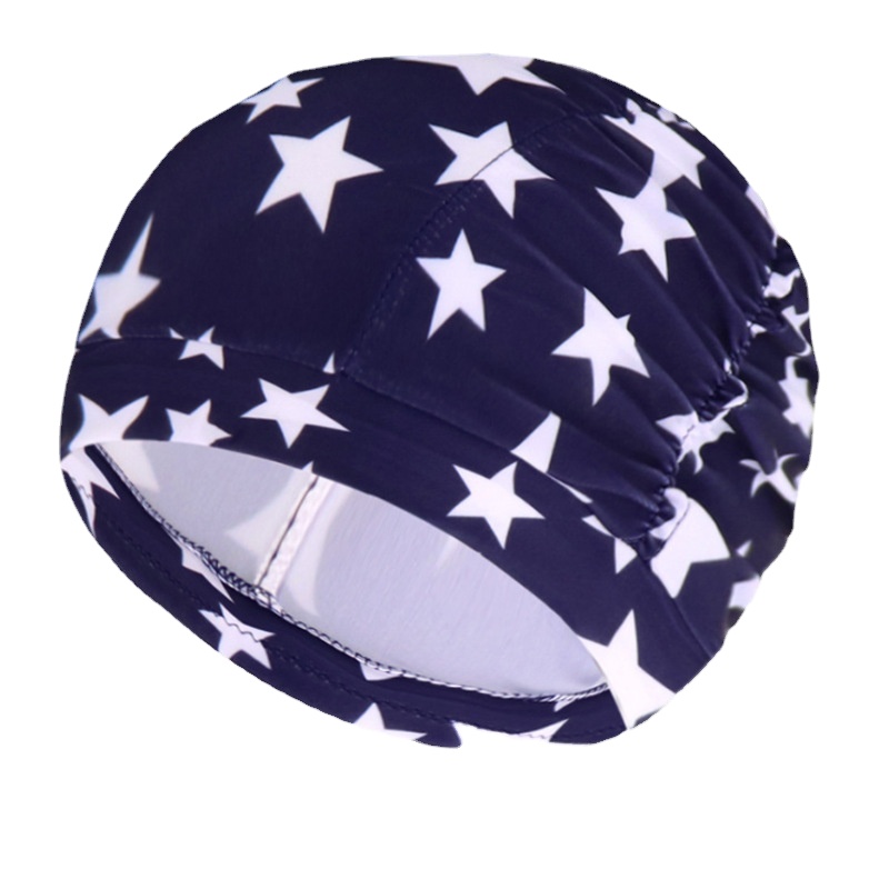 1Pc Hoge Elastische Badmuts Mannen Vrouwen Gratis Grootte Solid Bloemen Gedrukt Lange Haar Sport Zwemmen Zwembad Hoed Nylon tulband