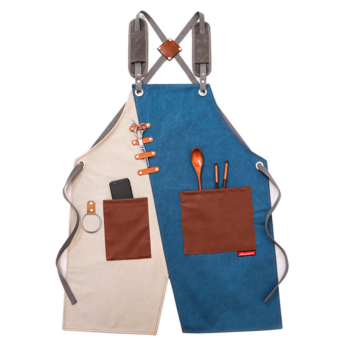 Keuken Restaurant Schorten Chef Uniform Koken Koffie Winkel Kappers Schort Bib Barber Bbq Bakkerij Ober Werk Uniform: style 2