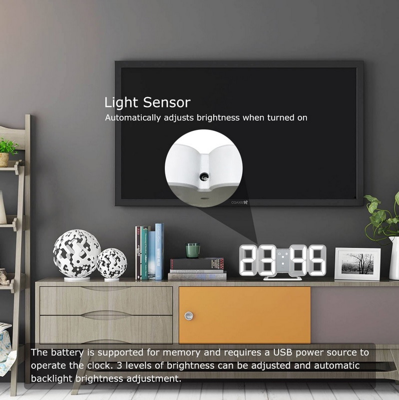 3d led väggklocka moderna digitala väckarklockor display hem kök bord skrivbord natt väggklocka 24 or 12 timmars display