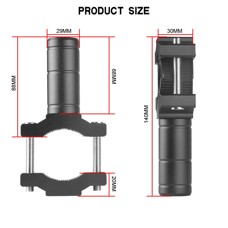 Racbox 29mm Motorfiets Extension Bar Beugel aluminium Motor Off-Road Spotlight Vork Handvat Beugel Vaste Lamphouder