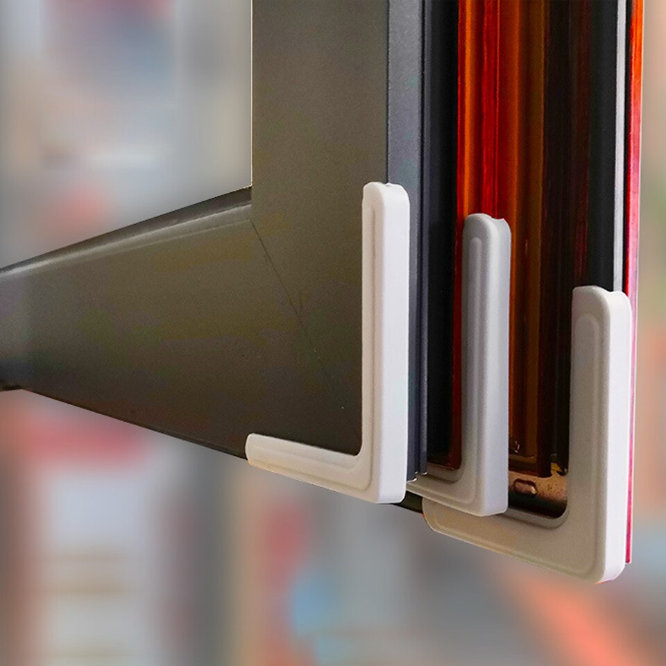 4 Stck Silikon Sicherheit Möbel Rand Streifenbildung Ecke Wachen Aluminium Winkeln Fenster Anti-stoßen Kopf Schutz Art Anti-kollision