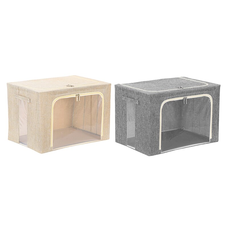 1Pcs Thicken Storage Box Fabric With Cover Fold Baina Box Large Window Clothing Toys Home Storage Box Packing Bag