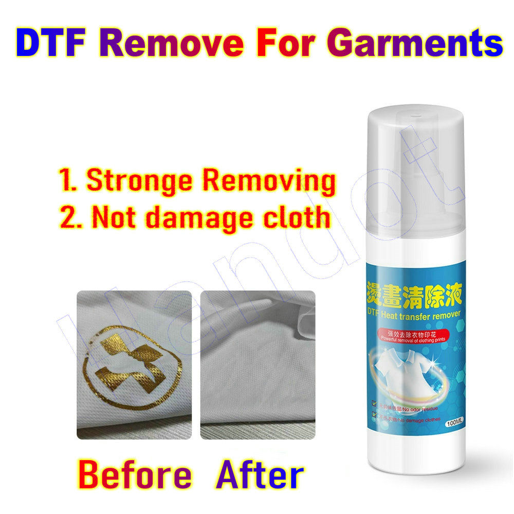 Dtf-eliminador de vinilo textil líquido, ropa para prendas, tela de tinta Dtf, camiseta, solución de eliminación de pegamento de vinilo, limpiador de tinta líquida