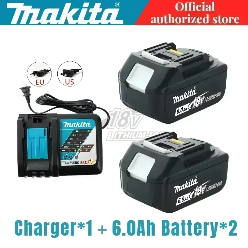 🌳 🌳 🌳 100% Original Makita 6Ah Makita Akku 18V BL1830B BL1850B BL1850 BL1840 BL1860 BL1815 Ersatz-Lithium-Akku