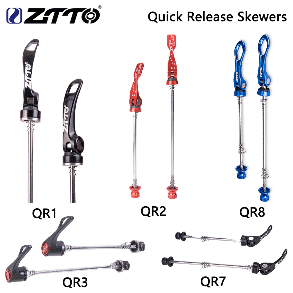 ZTTO Bicycle QR Skewer Ultralight Axle QR MTB Road Bike Quick Release Skewer lever Front Wheel 100 Rear 135 Cycling Hub parts