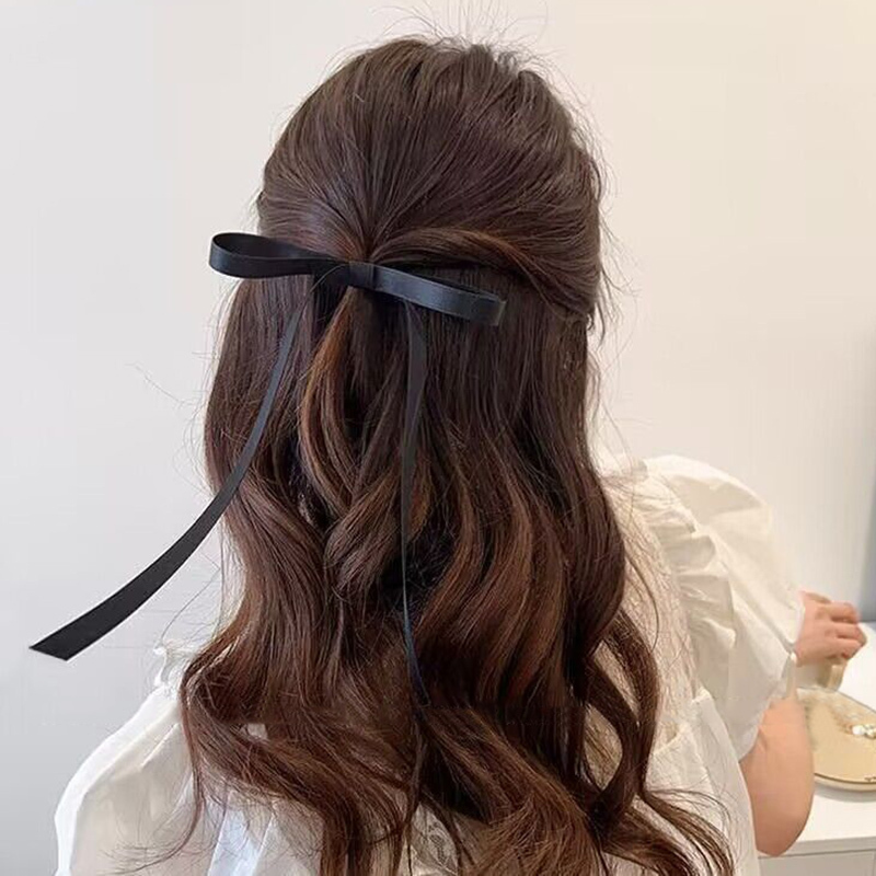 Cinta con lazo para el pelo de colores coreanos, pinzas para el pelo con lazo a la , horquillas con Clip LATERAL, diadema para mujer, accesorios para el cabello
