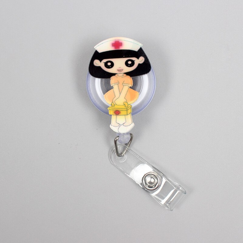 Pour hôpital médecin et infirmière Clown rétractable support de badge bobine fille infirmière exposition Enfermera garçon fille nom carte poitrine: 4