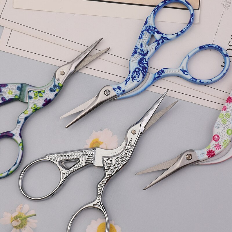 SHWAKK Stainless Steel Embroidery Tailor Scissors Crafts Dressmaking Sharp Handled Needlework Cross stitch Sewing Scissor