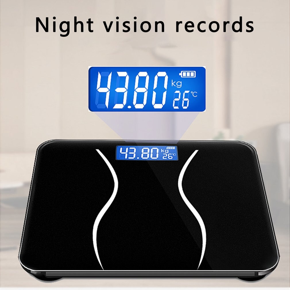 180KG Digital Electronic LCD Bathroom Weighing Scale Accurate Weight Measurement Electronic Smart Human Scale