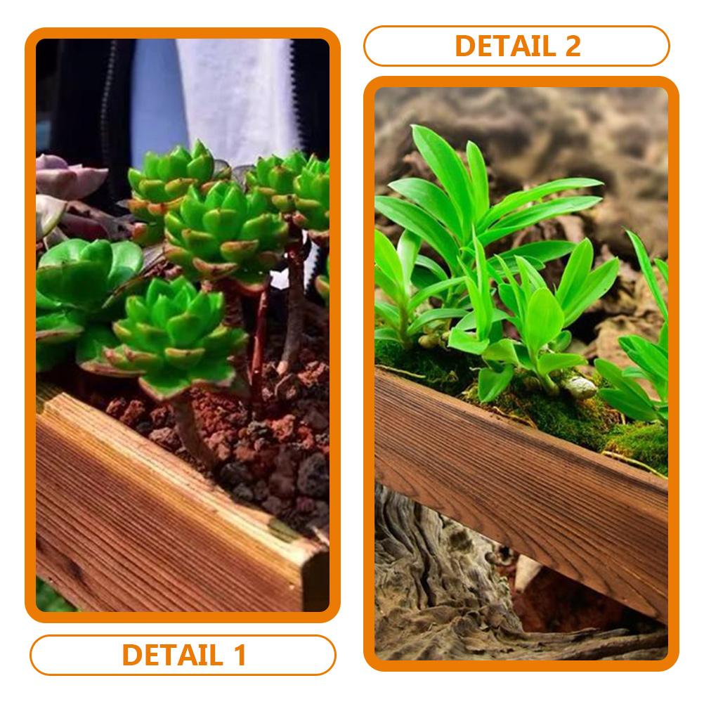 Blumenkasten aus Holz, 30 x 11 x 8,5 cm, rechteckig, Zedernholz, Pflanzgefäß, Töpfe, Gartenarbeit, Sukkulenten, Retro-Außenbalkon, Innenpflanzenhalter